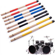 1 par profesional de bambú país Jazz balada percusión tambor brochas Paquete de palos de tambor con mango de goma 40cm 5 colores 2024 - compra barato