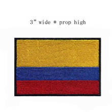 Parches de bandera con bordado de hierro de Colombia, logos de 3 "de ancho, Parche de marca, pegatina en la ropa 2024 - compra barato