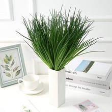 Искусственная пластиковая трава, зеленая трава, пластмассовое растение, декоративные цветы для сада, дома, искусственная трава для украшения растений 2022 - купить недорого