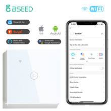 BSEED WIFI Wall Switches Smart Touch Screen LED light Switches 1/2/3Gang 1/2/3way Google Alexa App Power Switch Neutral Wire 2024 - buy cheap