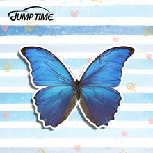 Jump Time 13cm x 9.3cm Blue Butterfly Style Reflective Decal Vinyl Stickers 3D Car Styling Waterproof Motor Car Accessories 2024 - buy cheap