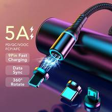 Магнитный кабель Micro USB, для iPhone 12, 11 Pro Max, Huawei, Samsung, Android, кабель для быстрой зарядки 2024 - купить недорого