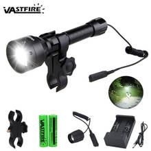 XP-E2 Tactical Hunting Flashlight Zoomable 500Yard 55mm Lens UF-1405 Weapon Gun Light+Rifle Scope Mount+Switch+18650+USB Charger 2024 - buy cheap