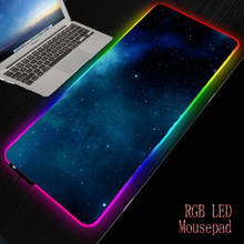 Большой размер XXL 90x40 см цветная (RGB) Мышь игровой коврик Мышь pad пространство Ночная стол коврик компьютер Мышь геймер Mouspad светодиодный Подсветка клавиатура Коврик 2024 - купить недорого