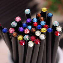 DIY Cute Black Wood Pencil Acrylic Diamond Standard Pencil For Drawing Painting Supplies Black Rod Pencil 2024 - buy cheap