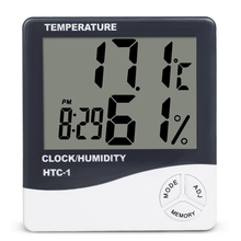 New HTC-1 LCD Electronic Temperature Humidity Meter Indoor Room Digital Thermometer Hygrometer Weather Station Alarm Clock 2024 - buy cheap
