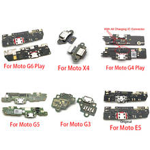 Placa de carga PCB Flex para Motorola Moto G4 G5 G6 Play G3 X4 E5 E6 Play, Conector de puerto USB, Cable de cinta de carga, 10 unids/lote 2024 - compra barato