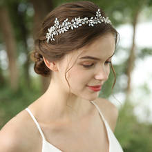 Charming Opal Crystal Hair Vine Bridal Headband Wedding Tiara Silver Color Headpiece Handmade Women Accessories 2024 - buy cheap