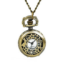 (3020)Vintage Brass Wonderland Rabbit & Key pocket watch Necklace watch pendant .12pcs/lot , Dia 2.7cm. party gift 2024 - buy cheap