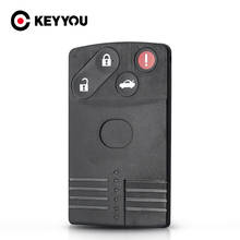 KEYYOU-carcasa de tarjeta de llave de coche inteligente, mando a distancia de repuesto para Mazda 5, 6, CX-7, CX-9, RX8, Miata, MX5, sin cortar, 2/3/4 botones 2024 - compra barato