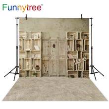 Funnytree-tela vintage para estúdio fotográfico, estante de madeira para cenário, faixa de papel de parede, fotozona, adereços para fotografia 2024 - compre barato