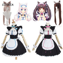 Anime NEKOPARA Chocola Cosplay Costumes Vanilla Maid Outfit Dress Lolita Uniform Full Sets For Girls Women Halloween Party 2024 - buy cheap
