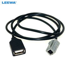 LEEWA 10pcs Car Aux Audio Input Media Data Wire Original Plug To USB Adapter Conector For Toyota RAV4 EZ Verso Camry 2024 - buy cheap