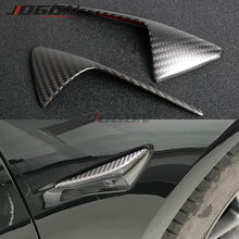 Carbon Fiber Side Camera Decorative Cover Side Grille For Tesla Model X Model S Model 3 2013-2019 2024 - buy cheap