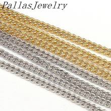 Cadena de eslabones de Color dorado de 5 metros, cadenas de joyería a granel de 6mm de ancho para manualidades, fabricación de collares y pulseras hechas a mano 2024 - compra barato