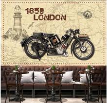 Wdbh-papel de parede 3d para paredes, padrão vintage para motocicleta, londres, decoração 3d 2024 - compre barato