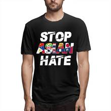 Stop Asian Hate (2) Men Humorous Tee Shirt Short Sleeve Crewneck T-Shirt 100% Cotton Birthday Present Clothing 2024 - buy cheap