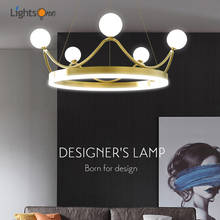 Простая Люстра для гостиной, спальни, креативная корона, кольцо «подсвечник», дизайнерские лампы 2024 - купить недорого