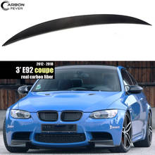 E92 spoiler de fibra de carbono para bmw série 3 2-door coupe & seus m3 2006 - 2012 tronco traseiro spoiler asas cauda lábio brilhante terminado 2024 - compre barato