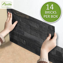 Funlife® Black Brick Tile Stickers Wall stickers Easy to Clean Decorative Wallpaper for Kitchen Backsplash Furniture Bathroom 2024 - buy cheap