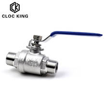 1/4“ 3/8” 1/2" 3/4“ 1” 1-1/4” 1-1/2” 2” BSP Male to Male Straight Two-pieces Full Ports SS304 Stainless Steel Ball Valve 2024 - buy cheap
