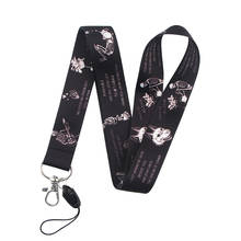 ER189 Black Gothic Style Life Skull Creative Badge ID Lanyards Mobile Phone Rope Key Lanyard Neck Straps Accessories 2024 - buy cheap
