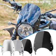 Motorcycle Windscreen Windshield Fly Screen Shield Wind Deflector for Triumph Bonneville T100 T120 2016-2020 2017 2018 2019 2024 - buy cheap