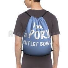 I Am A Pork cullet Bowl ( On Ice) mochila con cordón, bolsa para montar, escalar, gimnasio, Anime, Anime, Yuuri, Katsuki 2024 - compra barato