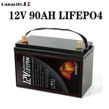 12V lifepo4 battery pack 90ah waterproof shell outdoor backup battery BMS RV marine electric solar lithium battery 2024 - buy cheap
