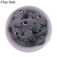 Chip Dale-Cuentas de silicona de grado alimenticio, cuentas de dentición con forma de dinosaurio, cadena de chupete artesanal, accesorios para morder para bebé, 20 Uds. 2024 - compra barato