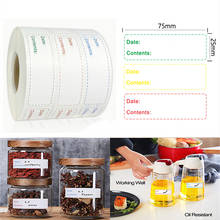 150Pcs/Roll Kitchen Sticker Refrigerator Freezer Food Storage Date Content Label Wholesale 2024 - buy cheap