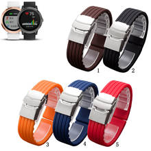 Correa de silicona blanda para reloj Garmin Vivoactive 3, banda de repuesto de 20mm y 22mm para música, para Garmin Venu Sq 2024 - compra barato