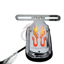 Motorcycle LED License Plate Tail Brake Light Red For Harley FLSTN Deluxe 2005-2012 06 07 08 09 10 11 2024 - buy cheap