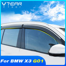 Vtear Window Visor Exterior Auto Protection Accessories Sun Rain Guard Eyebrow Strip Car Modification For BMW X3 G01 2018-2021 2024 - buy cheap