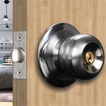 ¡Barato! Perillas de puerta redondas de aleación de aluminio, perillas de bloqueo de rotación, perilla de puerta de Metal con llave para dormitorios, salas de estar, baños 2024 - compra barato