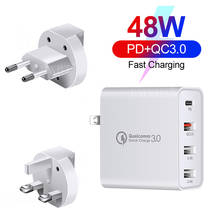 iLEPO 48W Quick Charger PD QC3.0 Type C USB Charger For iPhone 12 XS MAX 7 8 Huawei Samsung Xiaomi Phone Charger Wall Charger 2024 - buy cheap