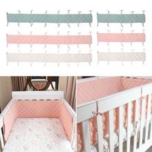 Baby Bed Bumper Double-faced Detachable Newborn Crib Around Cot Protector Kids Room Decor Machine Washable J60B 2024 - buy cheap