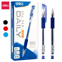 Deli Gel Pen Black Blue Red ink ballpoint pen Bullet tip 0.5mm School&office writing supplies Stationery 2024 - buy cheap