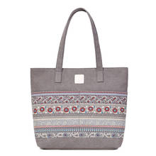 2020 женская сумка, Женская холщовая модная сумка на плечо, Женская Повседневная сумка в этническом стиле, большие сумки, женская вместительная сумка для покупок 2024 - купить недорого