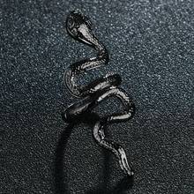 Gothic Vintage Exaggerated Animal Snake Ring Men's Personality Punk Fashion Metal Jewelry Accessories Gift Cocktail Ring 2024 - buy cheap