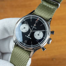 Reloj de pulsera mecánico deportivo para hombre, cronógrafo luminoso de 38mm con movimiento Manual de gaviota de zafiro, 1963, envío directo 2024 - compra barato