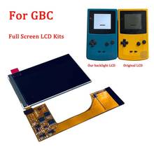 IPS Full Screen LCD Backlight kits for Nintendo Gameboy Color ips backlight lcd for GBC Game Console LCD screen with glass lens 2024 - buy cheap