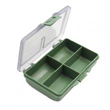 Caja de almacenamiento de cebo para peces, caja de pastillas de plástico PE, con tapa transparente, 4/6/8 rejillas 2024 - compra barato