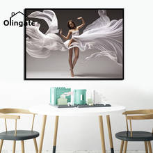 Modern Nordic Elegant Ballerina Wall Painting Dancer Girl Mural Picture One Piece Canvas Art Home Decor for Living Room Bedroom 2024 - buy cheap