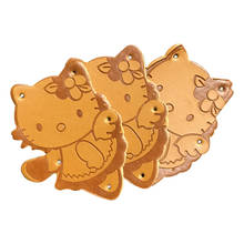 Cat Shape Leather Patches For Clothing Cat Logo Hand Made Leather Labels For Children Clothes Decorative Leather Tags 2024 - buy cheap