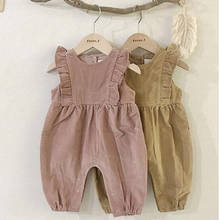 Baby Girls Clothes Toddler Baby Boys Girls Rompers Corduroy Baby Girls Ruffles Overalls Korean Style Kids Autumn Spring Overalls 2024 - buy cheap