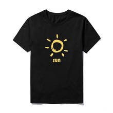Брендовая новая хлопковая футболка для мужчин Футболка Sun Футболка с принтом Летние повседневные футболки с короткими рукавами и круглым вырезом для мужчин футболки Homme размера плюс 4XL 5XL 2024 - купить недорого