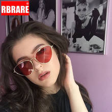 RBRARE Vintage Metal Cat Eye Sunglasses Women Brand Designer Alloy Sunglasses Reflective Mirror Outdoor Shopping UV400 Glasses 2024 - buy cheap