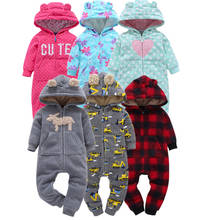 Mono con capucha para recién nacido, ropa de otoño e invierno para bebés, sudaderas con cremallera, pelele para niños y niñas 53 2024 - compra barato