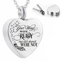 HeartCremation Jewelry for Ashes Stainless Steel Always Mind Forever In My Heart Keepsake Memorial Pendant Urn Necklace 2024 - buy cheap